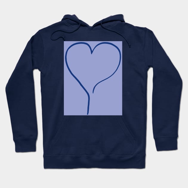 My Blue Heart on the right line  - Oneliner Hoodie by Motiondust
